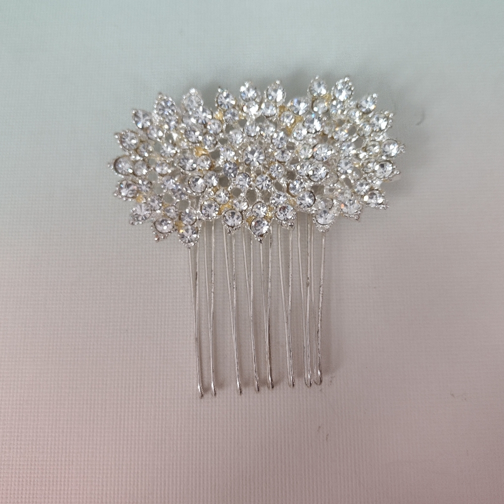 Elegant Silver Hair Comb